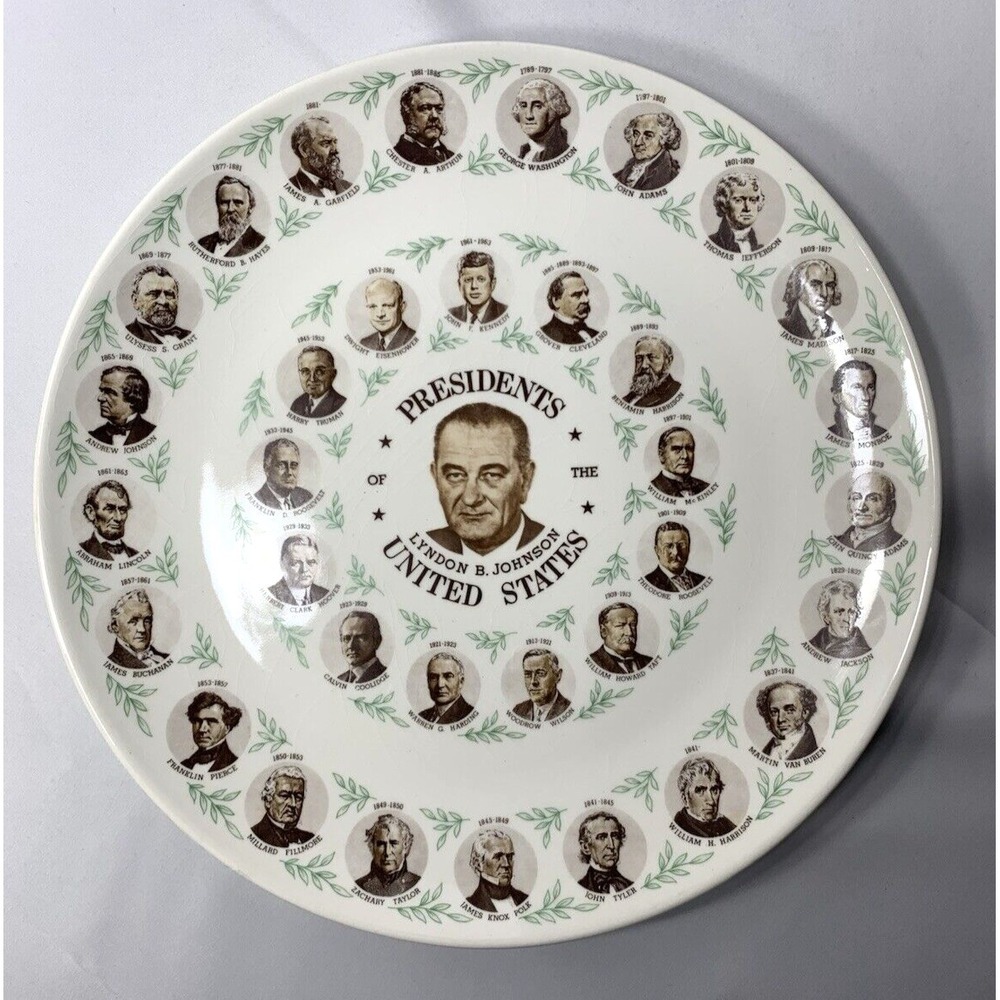 Lyndon B Johnson Presidents of the United States‎ Plate 10 inch